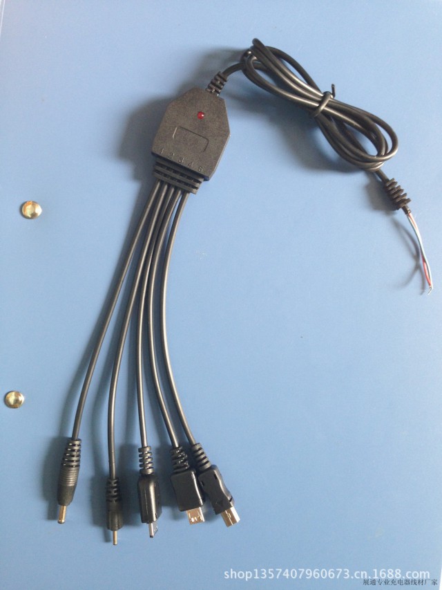 全網{zpy}帶SR一拖五充電線.充電器一拖五原始圖片3