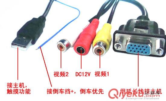 加尼鷹7寸觸摸液晶屏 車載電腦顯示器 倒車優(yōu)先切換 觸控屏幕